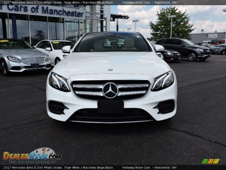 2017 Mercedes-Benz E 300 4Matic Sedan Polar White / Macchiato Beige/Black Photo #2
