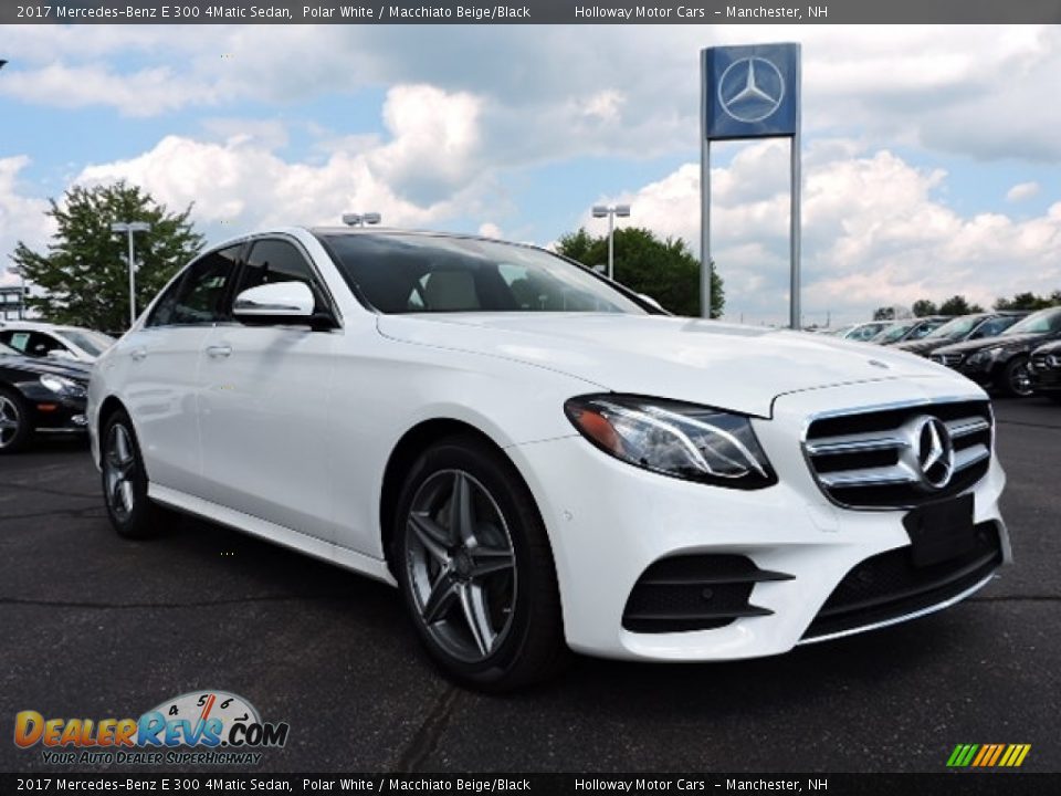 2017 Mercedes-Benz E 300 4Matic Sedan Polar White / Macchiato Beige/Black Photo #3