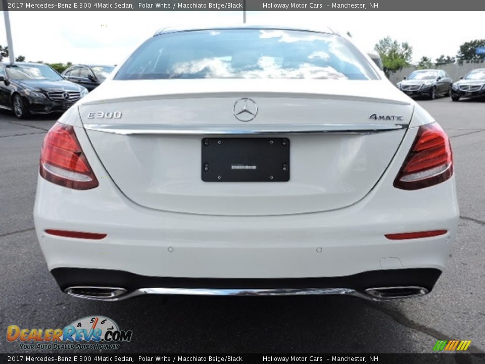 2017 Mercedes-Benz E 300 4Matic Sedan Polar White / Macchiato Beige/Black Photo #4