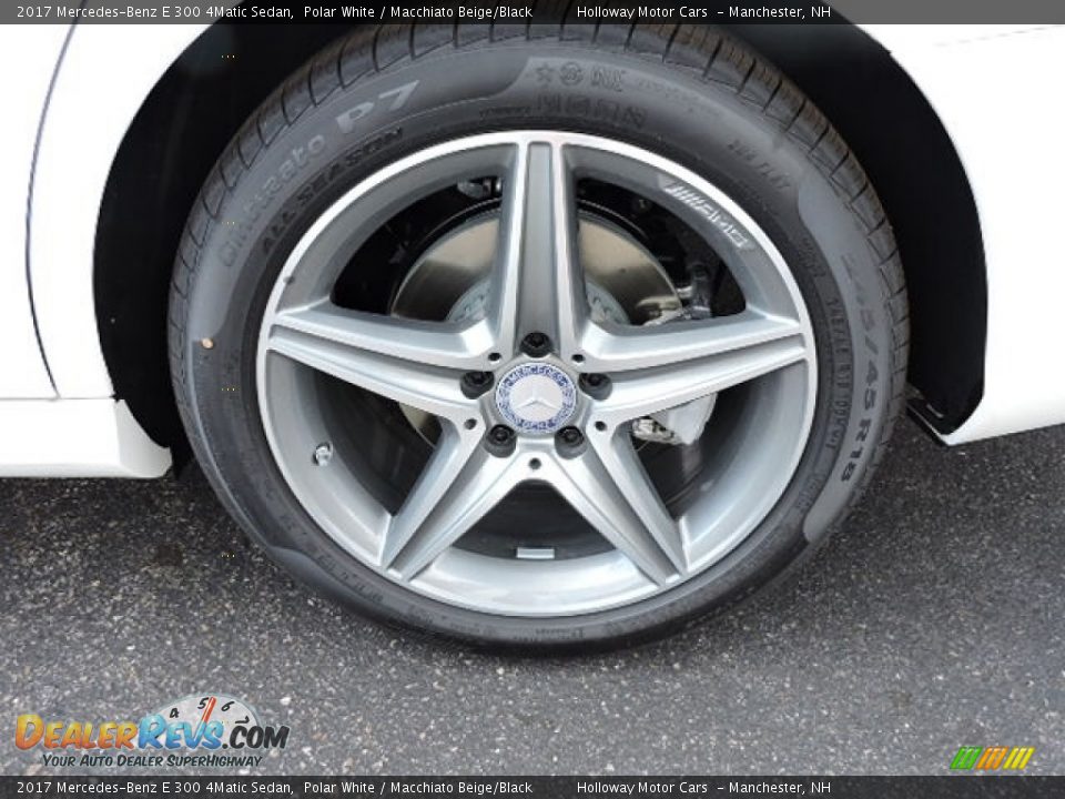 2017 Mercedes-Benz E 300 4Matic Sedan Polar White / Macchiato Beige/Black Photo #5