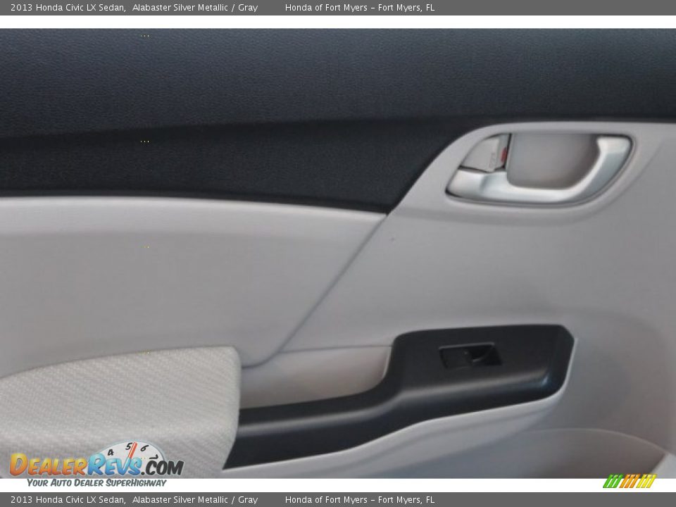 2013 Honda Civic LX Sedan Alabaster Silver Metallic / Gray Photo #24