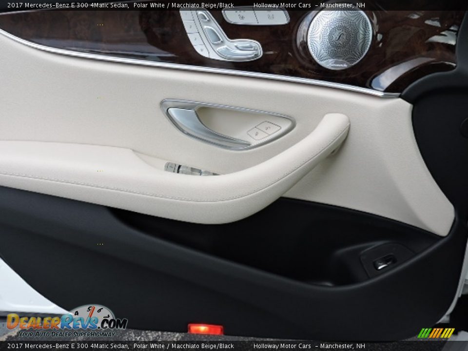 2017 Mercedes-Benz E 300 4Matic Sedan Polar White / Macchiato Beige/Black Photo #15
