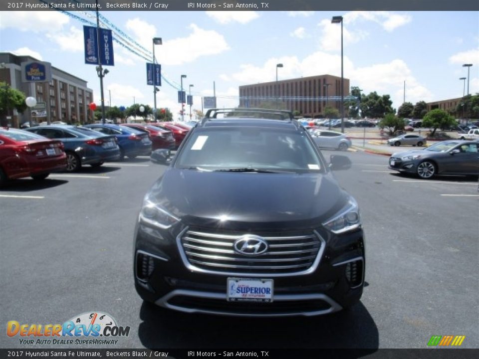2017 Hyundai Santa Fe Ultimate Becketts Black / Gray Photo #3
