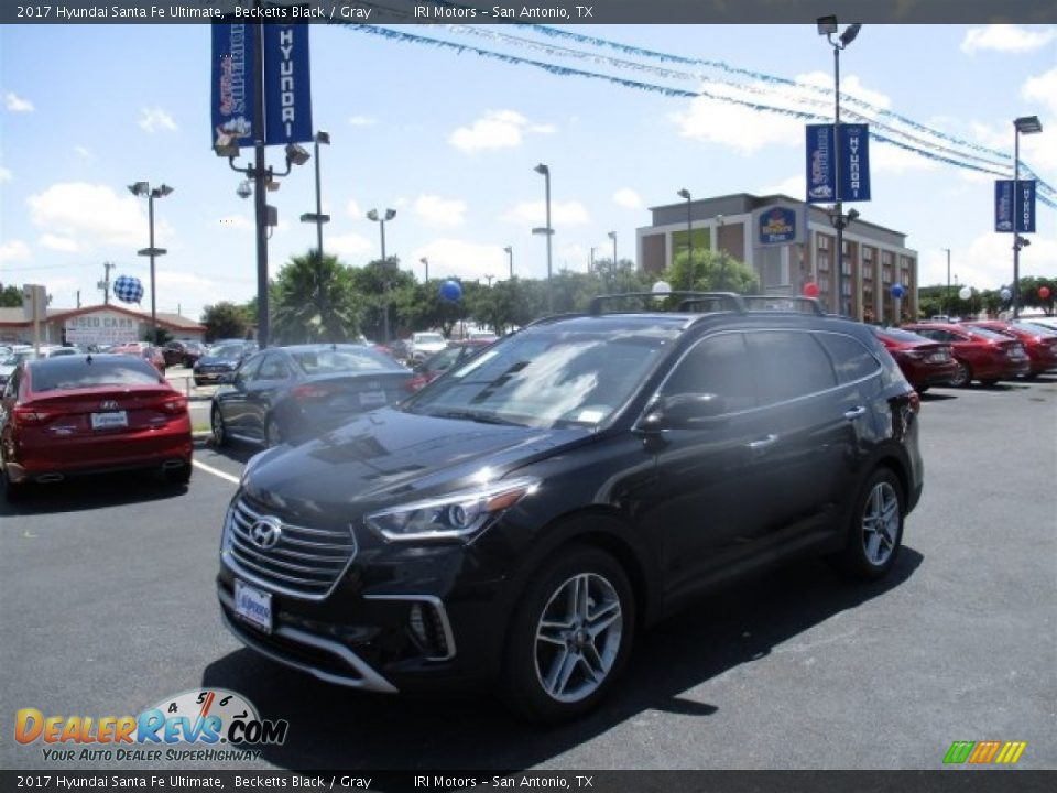 2017 Hyundai Santa Fe Ultimate Becketts Black / Gray Photo #4