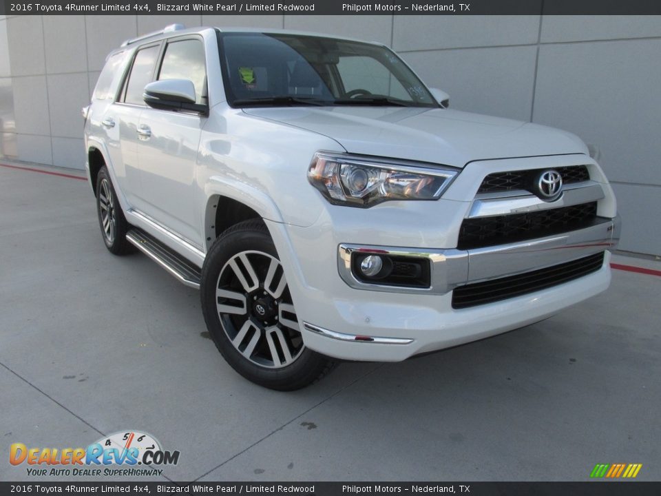 2016 Toyota 4Runner Limited 4x4 Blizzard White Pearl / Limited Redwood Photo #2