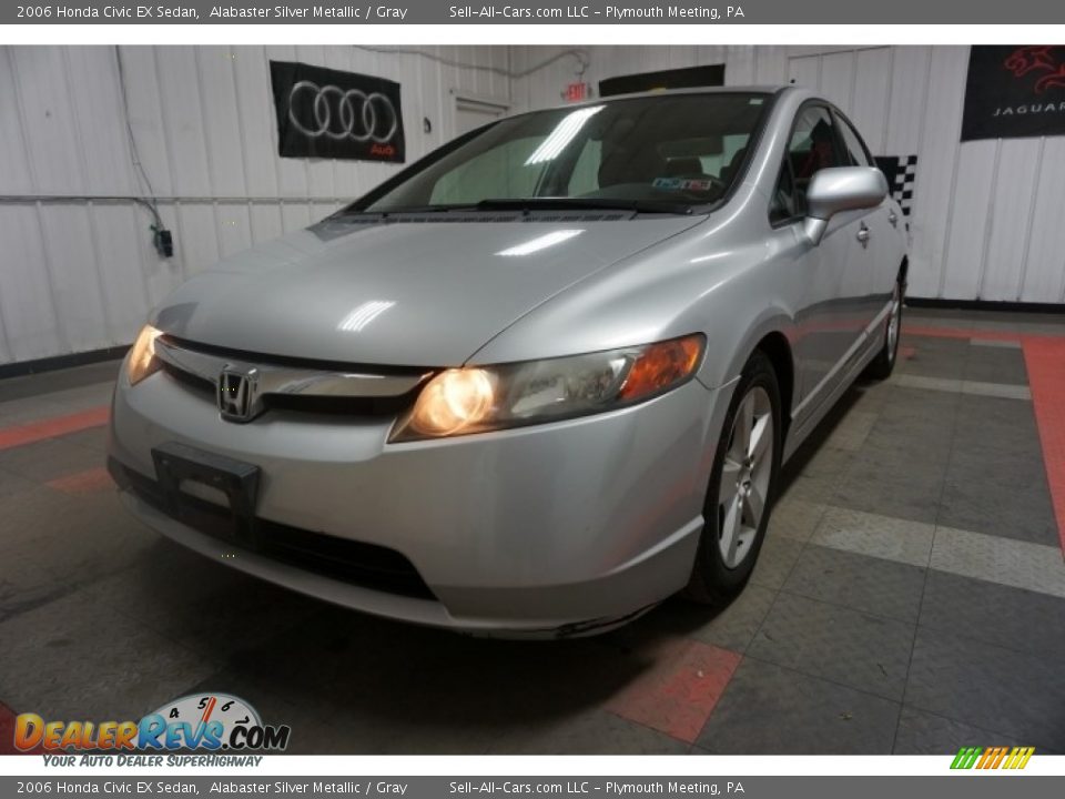 2006 Honda Civic EX Sedan Alabaster Silver Metallic / Gray Photo #3