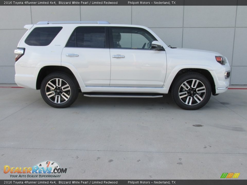 2016 Toyota 4Runner Limited 4x4 Blizzard White Pearl / Limited Redwood Photo #3