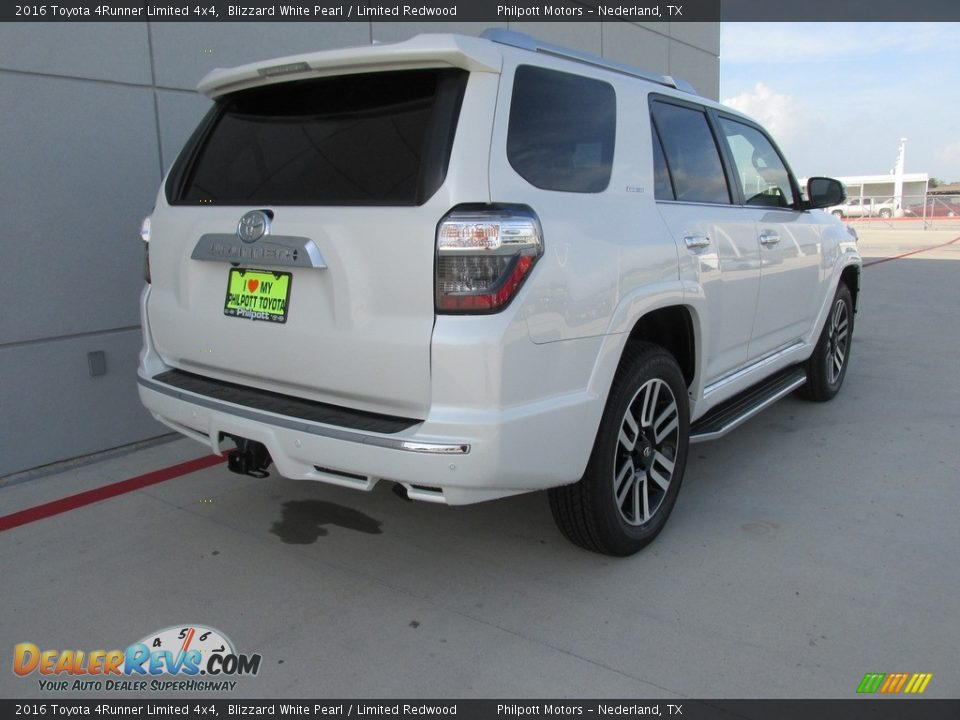 2016 Toyota 4Runner Limited 4x4 Blizzard White Pearl / Limited Redwood Photo #4