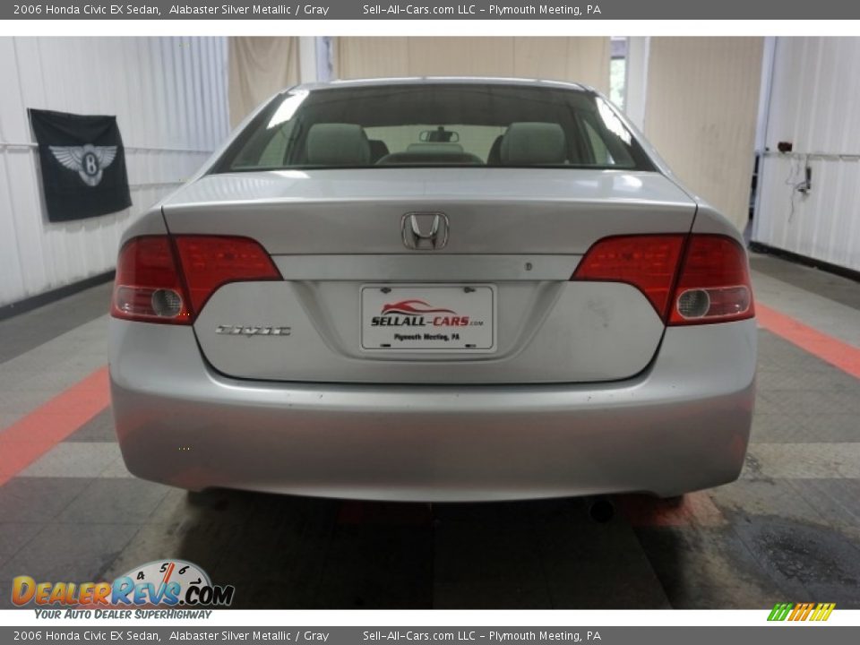 2006 Honda Civic EX Sedan Alabaster Silver Metallic / Gray Photo #9