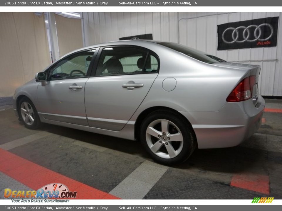 2006 Honda Civic EX Sedan Alabaster Silver Metallic / Gray Photo #11
