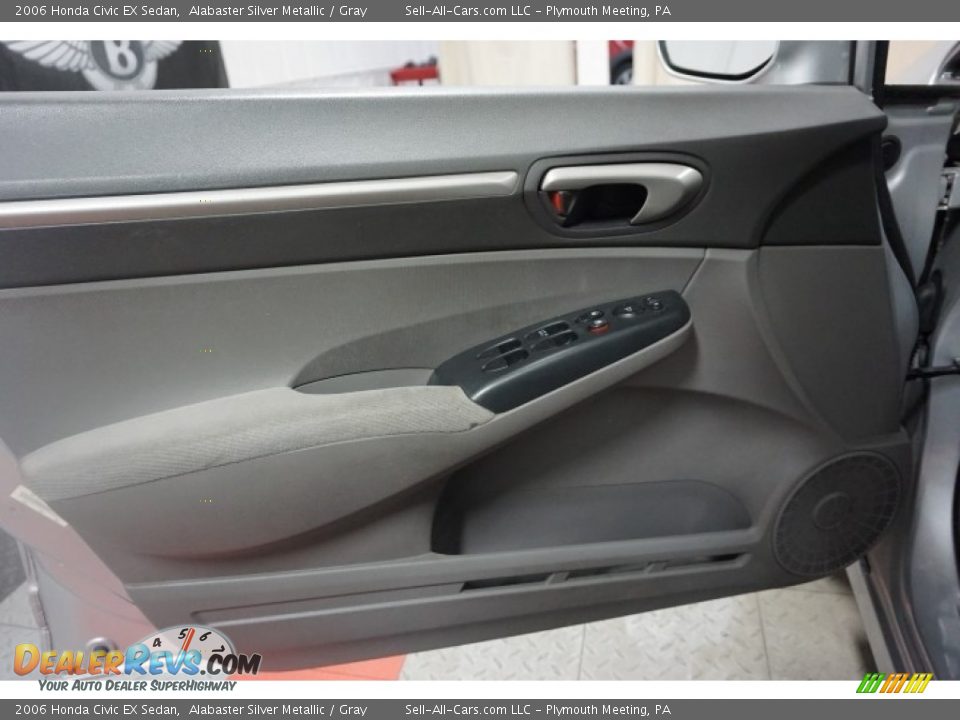 2006 Honda Civic EX Sedan Alabaster Silver Metallic / Gray Photo #12