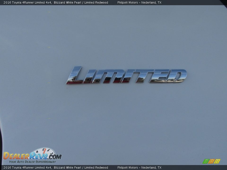 2016 Toyota 4Runner Limited 4x4 Blizzard White Pearl / Limited Redwood Photo #14