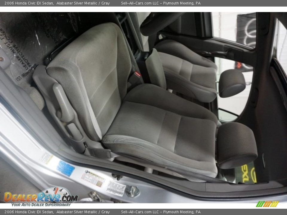 2006 Honda Civic EX Sedan Alabaster Silver Metallic / Gray Photo #23