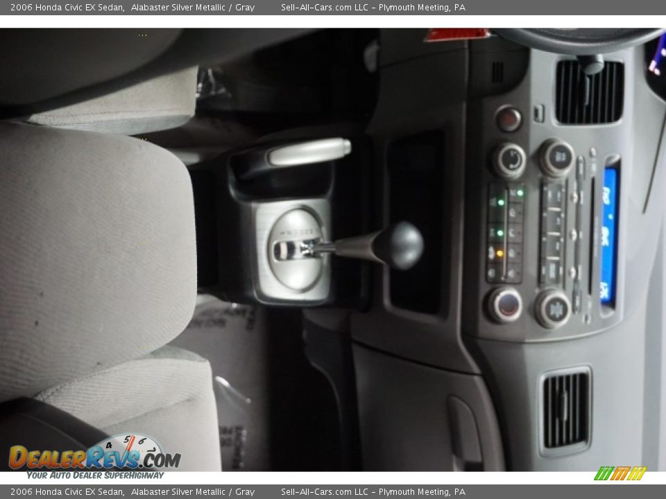 2006 Honda Civic EX Sedan Alabaster Silver Metallic / Gray Photo #26