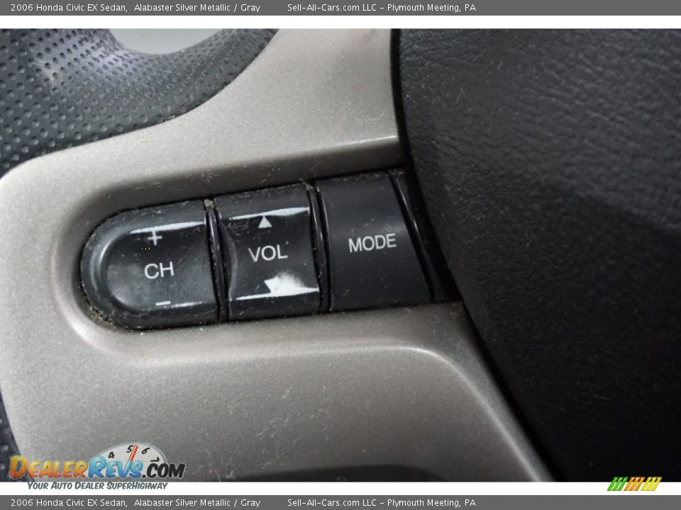 2006 Honda Civic EX Sedan Alabaster Silver Metallic / Gray Photo #28