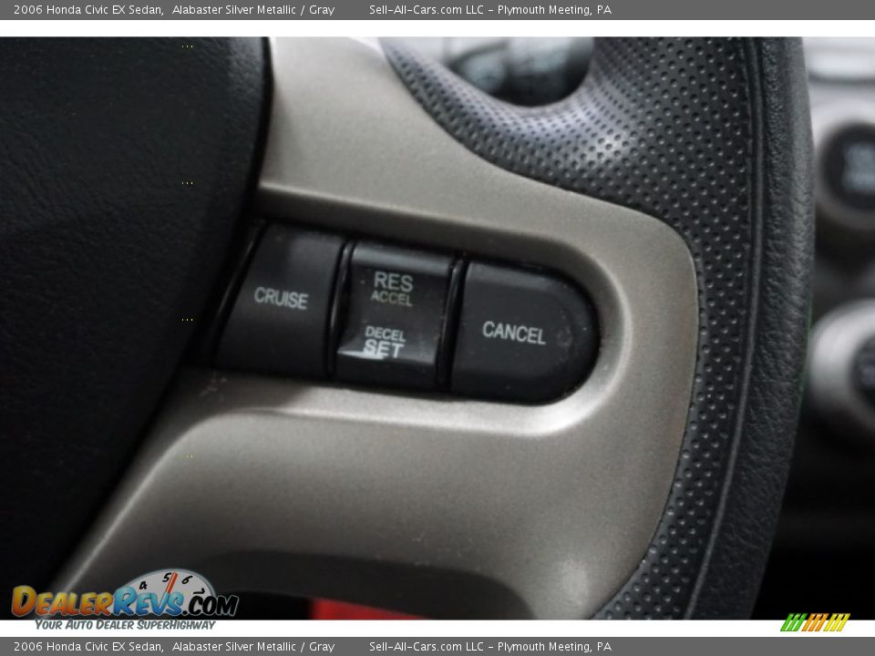 2006 Honda Civic EX Sedan Alabaster Silver Metallic / Gray Photo #29