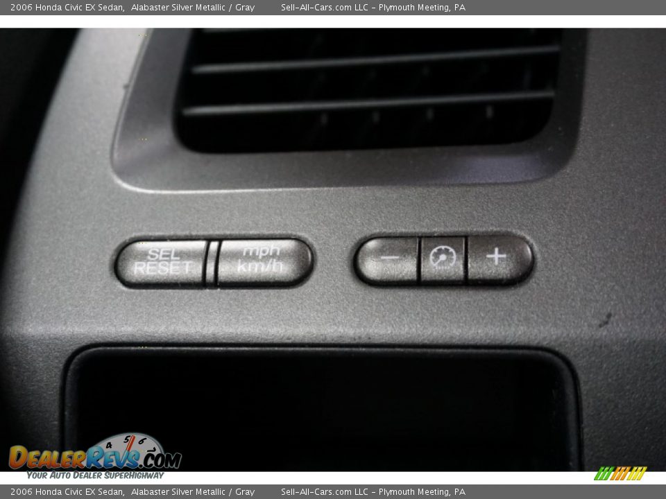 2006 Honda Civic EX Sedan Alabaster Silver Metallic / Gray Photo #32