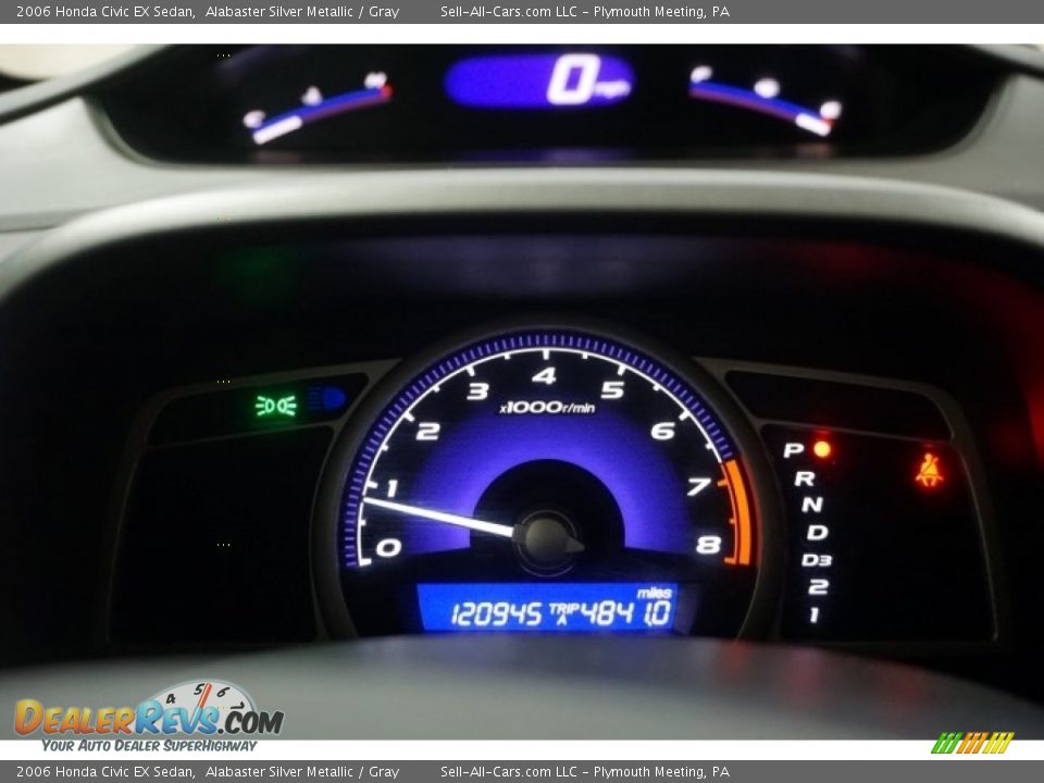 2006 Honda Civic EX Sedan Alabaster Silver Metallic / Gray Photo #33
