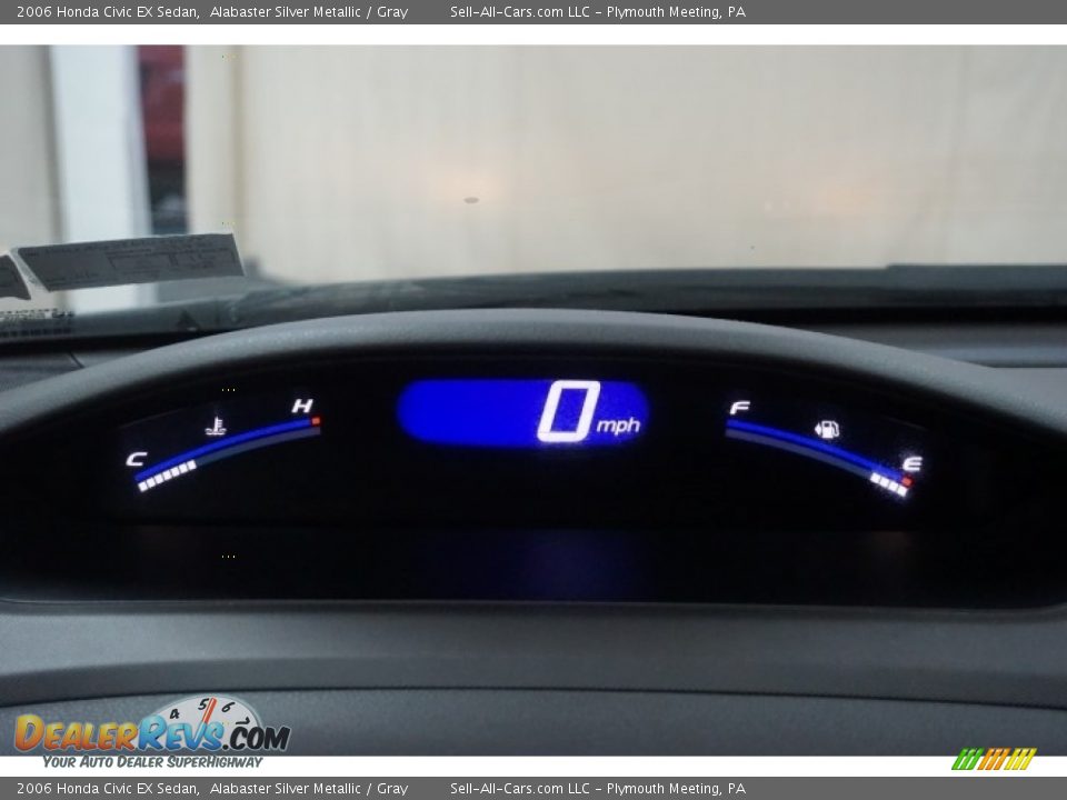 2006 Honda Civic EX Sedan Alabaster Silver Metallic / Gray Photo #34