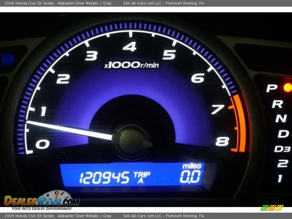 2006 Honda Civic EX Sedan Alabaster Silver Metallic / Gray Photo #35