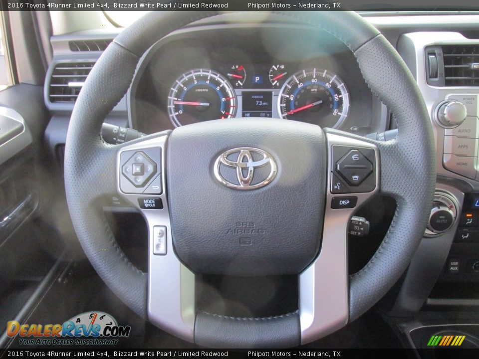 2016 Toyota 4Runner Limited 4x4 Blizzard White Pearl / Limited Redwood Photo #34