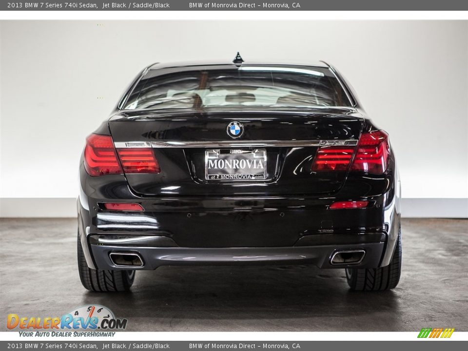 2013 BMW 7 Series 740i Sedan Jet Black / Saddle/Black Photo #3