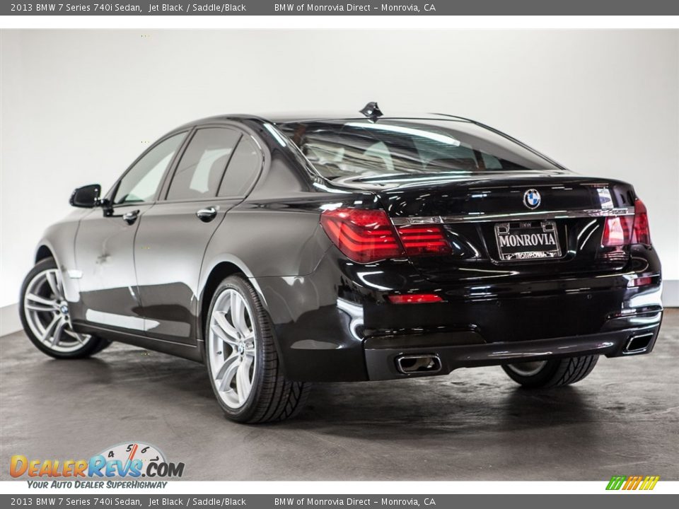 2013 BMW 7 Series 740i Sedan Jet Black / Saddle/Black Photo #9