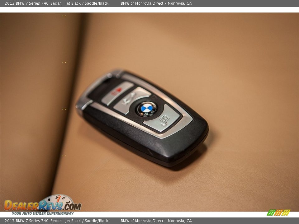2013 BMW 7 Series 740i Sedan Jet Black / Saddle/Black Photo #10