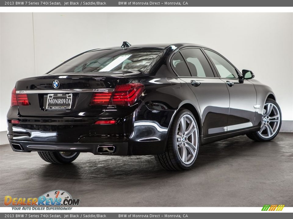 2013 BMW 7 Series 740i Sedan Jet Black / Saddle/Black Photo #13