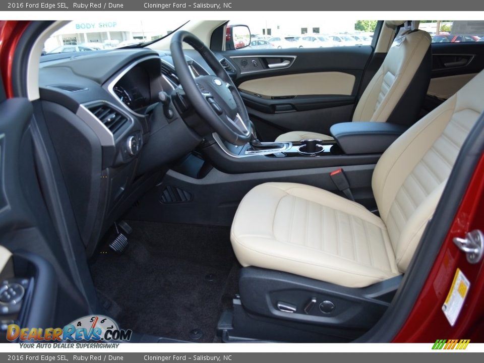 2016 Ford Edge SEL Ruby Red / Dune Photo #6