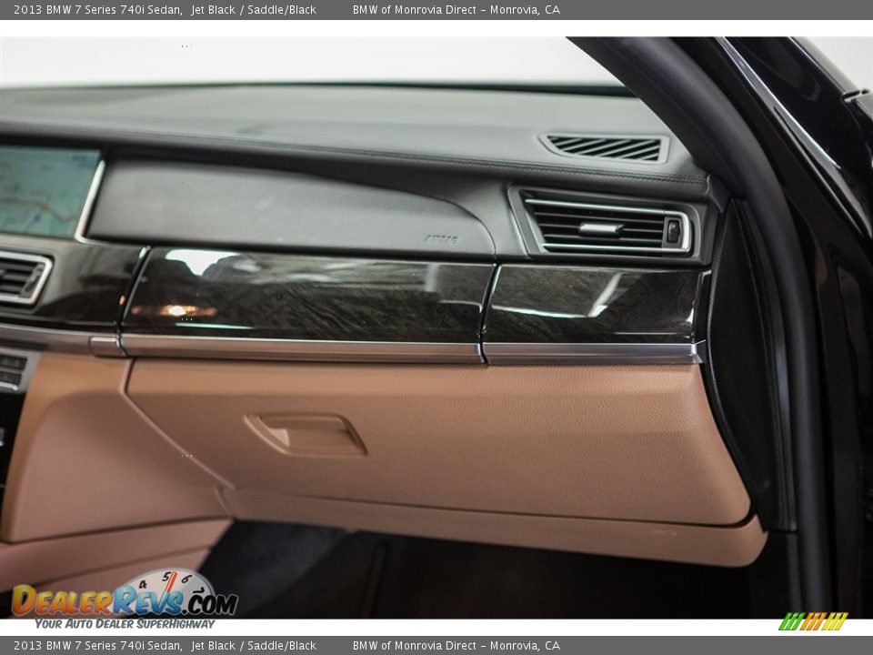 2013 BMW 7 Series 740i Sedan Jet Black / Saddle/Black Photo #22