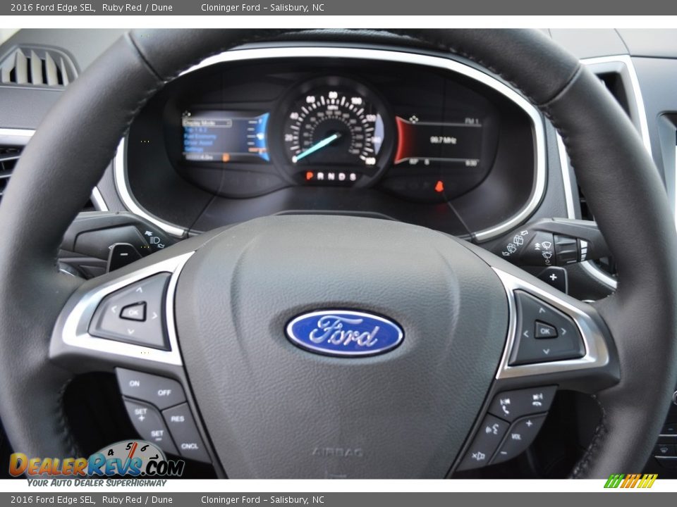 2016 Ford Edge SEL Ruby Red / Dune Photo #19