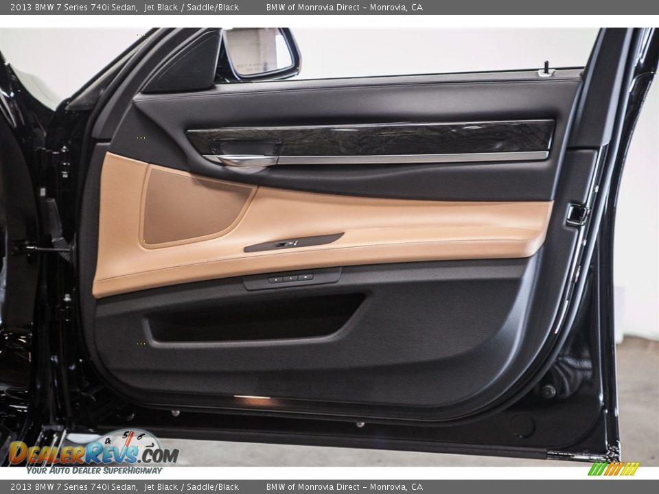 2013 BMW 7 Series 740i Sedan Jet Black / Saddle/Black Photo #24