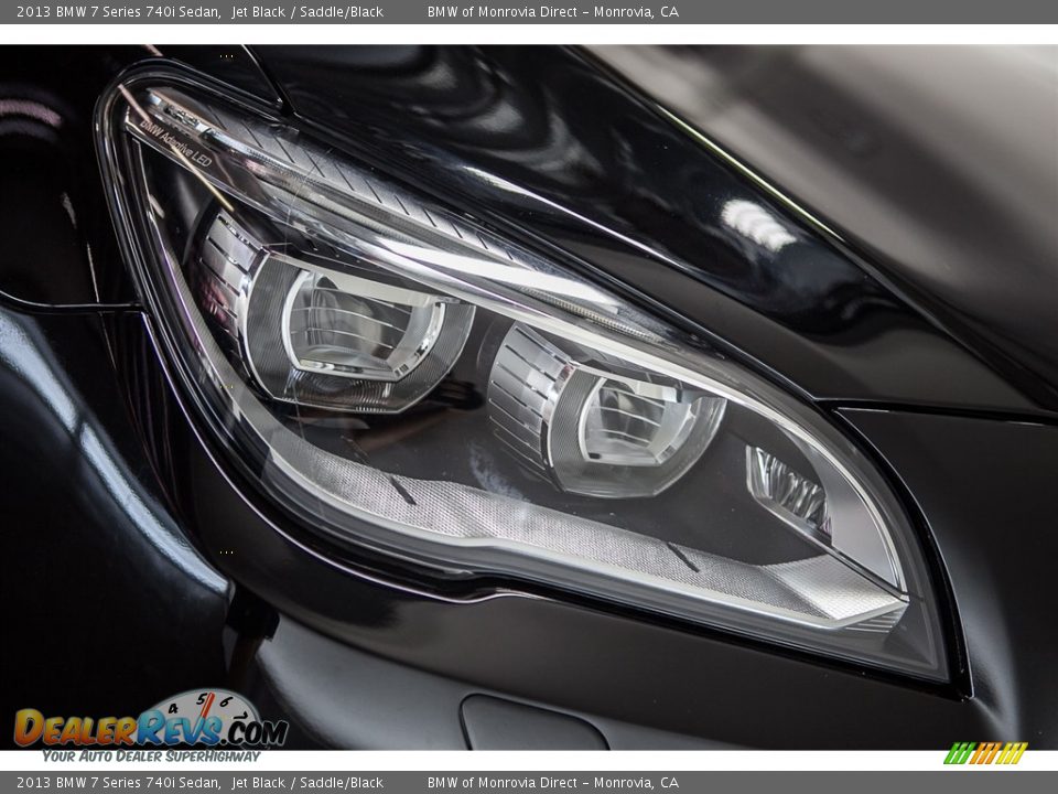 2013 BMW 7 Series 740i Sedan Jet Black / Saddle/Black Photo #26