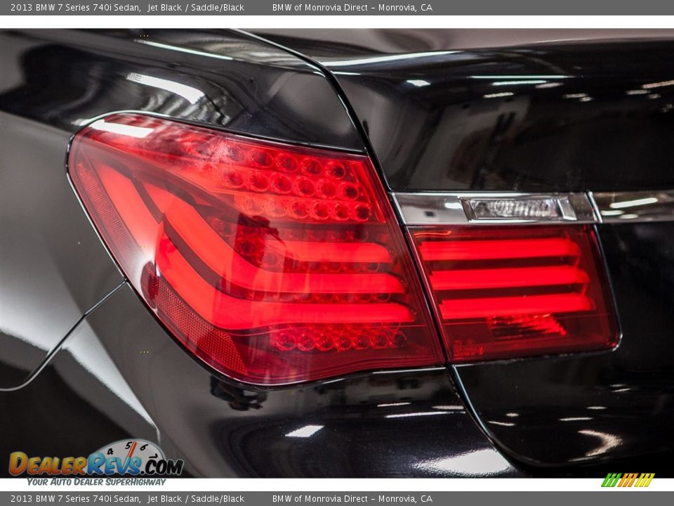 2013 BMW 7 Series 740i Sedan Jet Black / Saddle/Black Photo #28