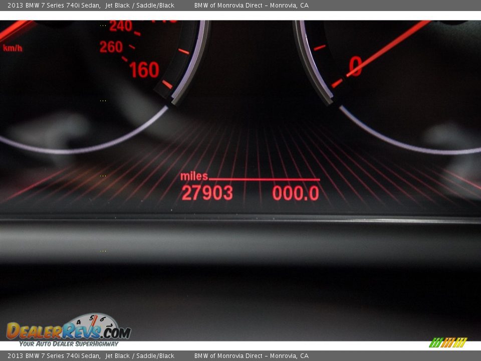 2013 BMW 7 Series 740i Sedan Jet Black / Saddle/Black Photo #30