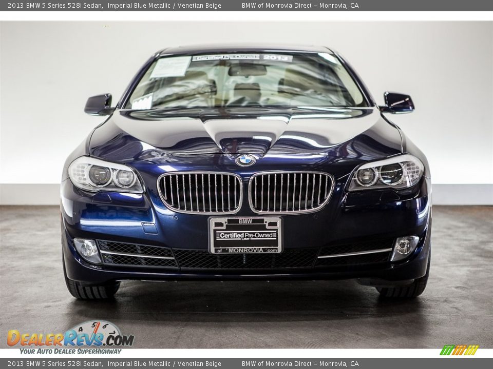 2013 BMW 5 Series 528i Sedan Imperial Blue Metallic / Venetian Beige Photo #2