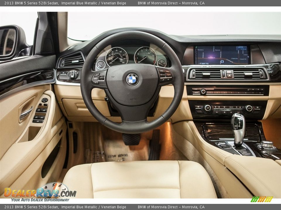 2013 BMW 5 Series 528i Sedan Imperial Blue Metallic / Venetian Beige Photo #4