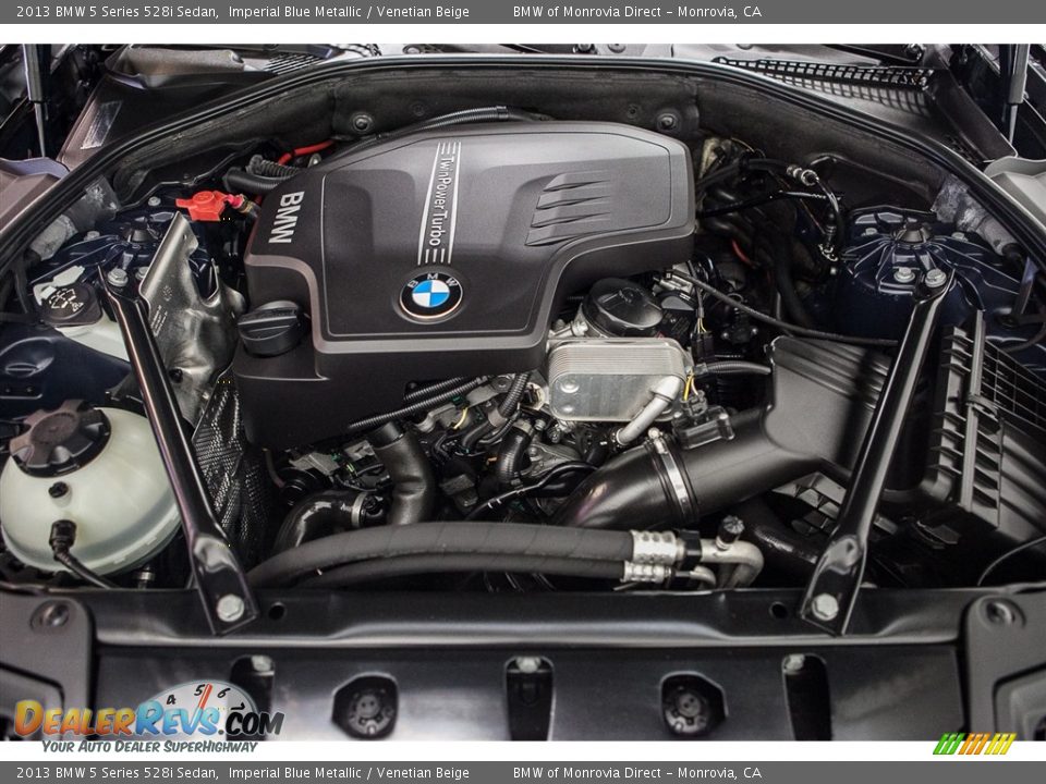 2013 BMW 5 Series 528i Sedan Imperial Blue Metallic / Venetian Beige Photo #9