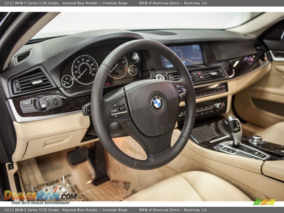 2013 BMW 5 Series 528i Sedan Imperial Blue Metallic / Venetian Beige Photo #19