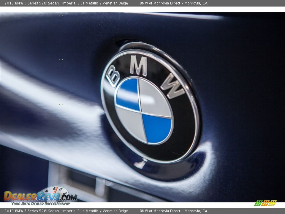 2013 BMW 5 Series 528i Sedan Imperial Blue Metallic / Venetian Beige Photo #30