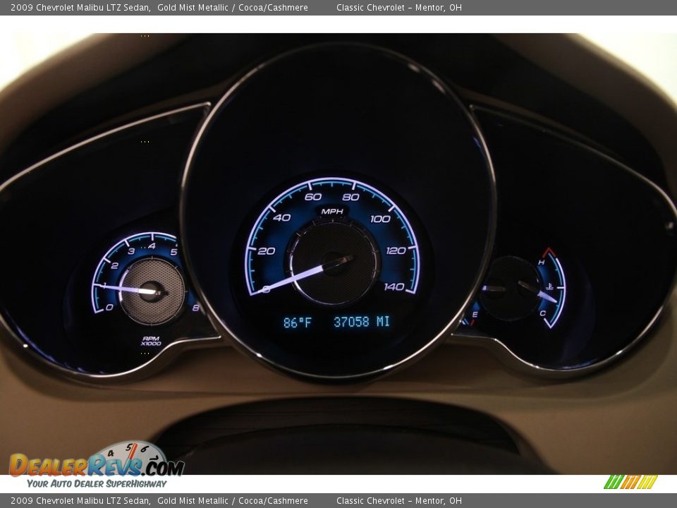 2009 Chevrolet Malibu LTZ Sedan Gold Mist Metallic / Cocoa/Cashmere Photo #7