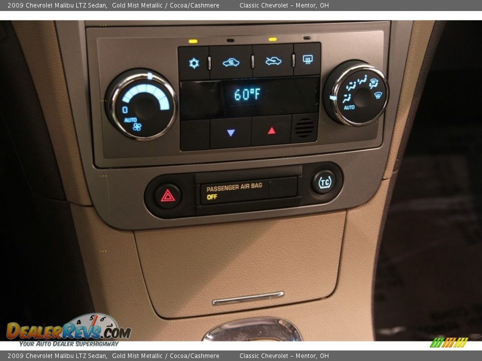 2009 Chevrolet Malibu LTZ Sedan Gold Mist Metallic / Cocoa/Cashmere Photo #9