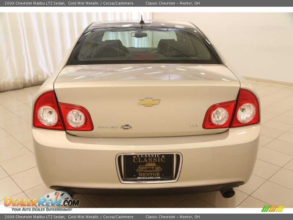 2009 Chevrolet Malibu LTZ Sedan Gold Mist Metallic / Cocoa/Cashmere Photo #15