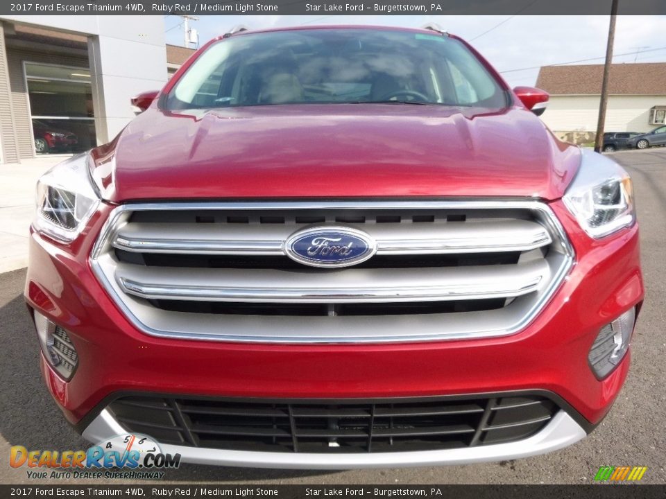 2017 Ford Escape Titanium 4WD Ruby Red / Medium Light Stone Photo #2