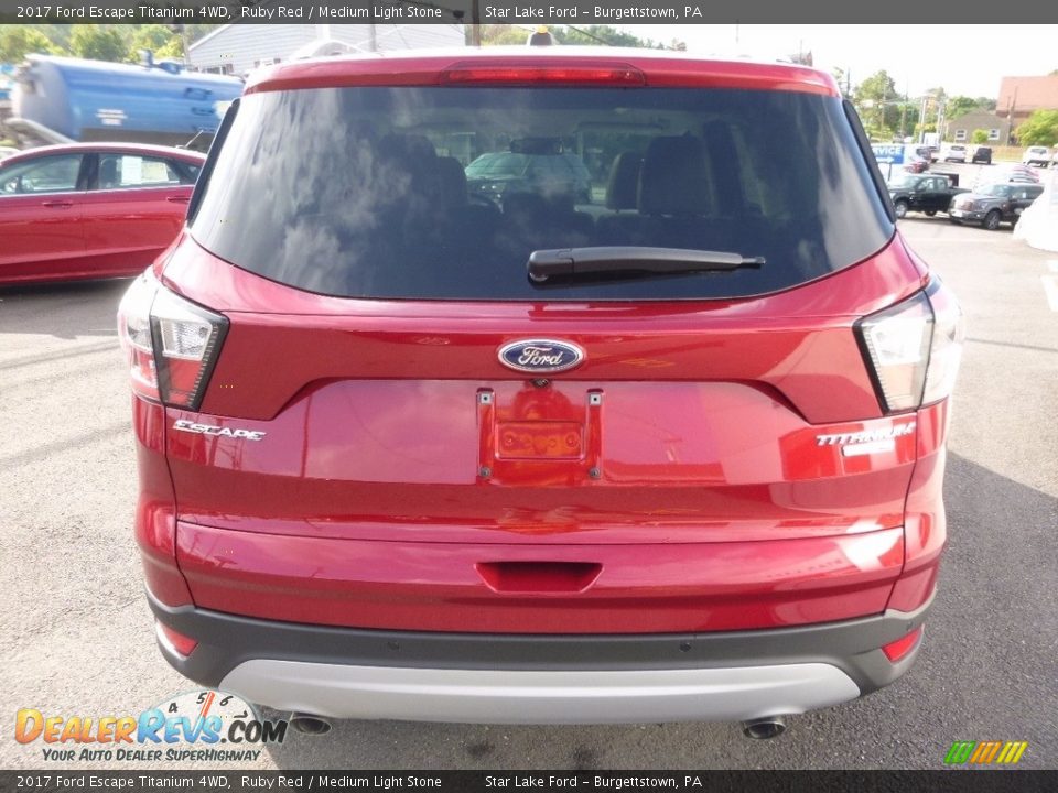 2017 Ford Escape Titanium 4WD Ruby Red / Medium Light Stone Photo #6