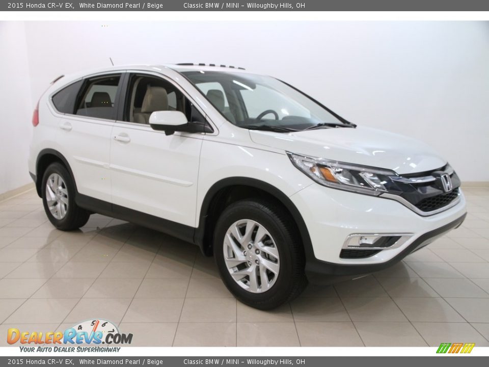 2015 Honda CR-V EX White Diamond Pearl / Beige Photo #1