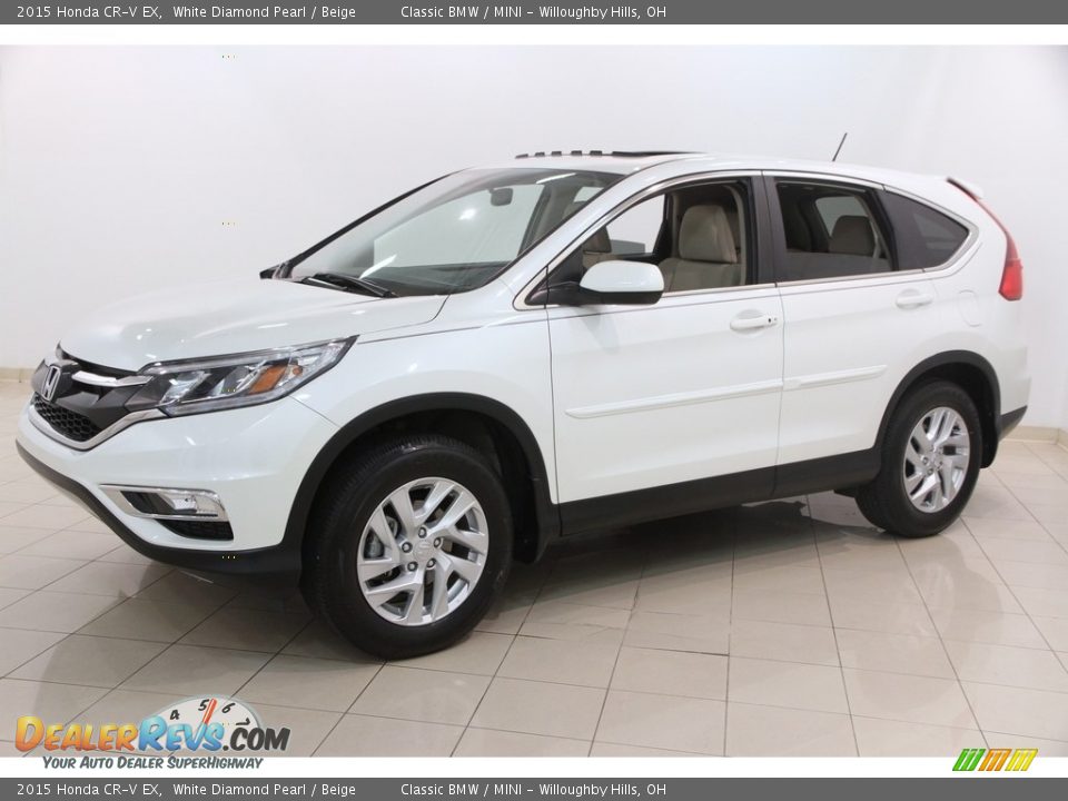 2015 Honda CR-V EX White Diamond Pearl / Beige Photo #3