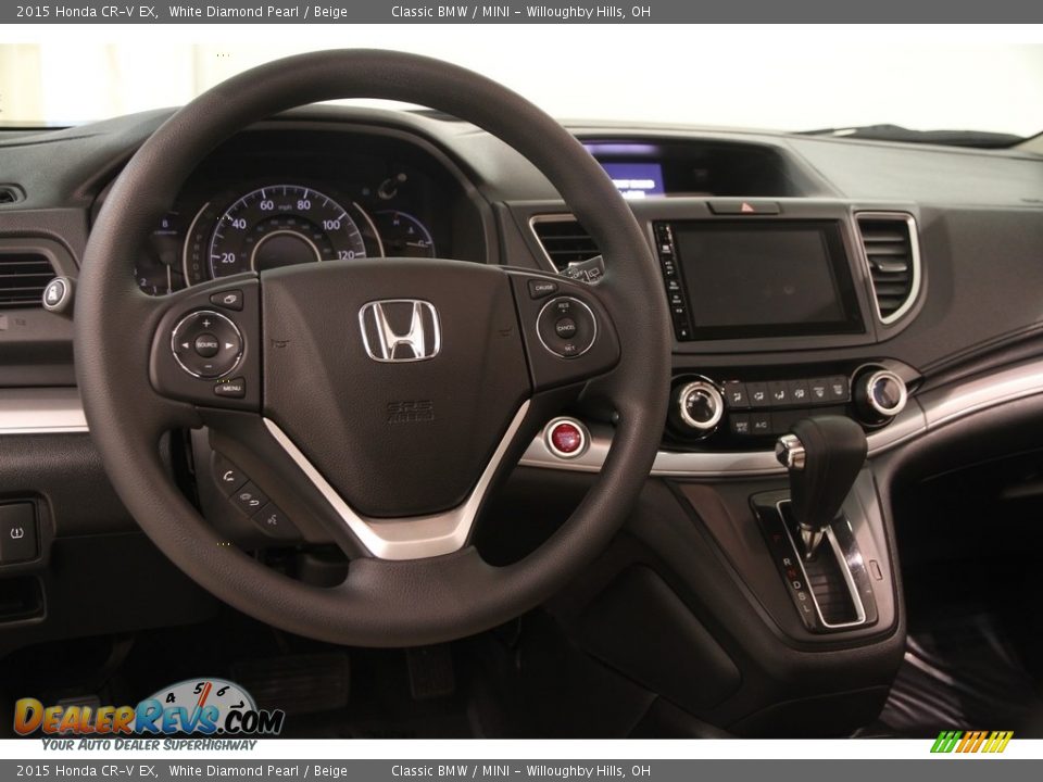 2015 Honda CR-V EX White Diamond Pearl / Beige Photo #7
