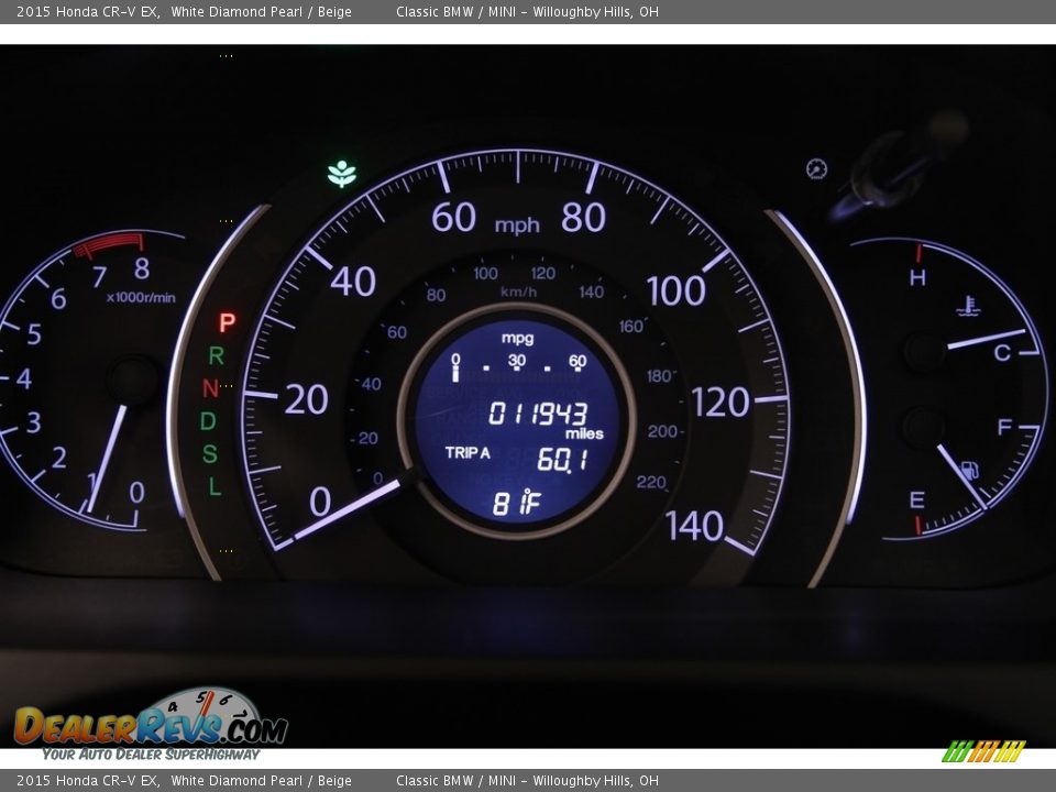 2015 Honda CR-V EX White Diamond Pearl / Beige Photo #9
